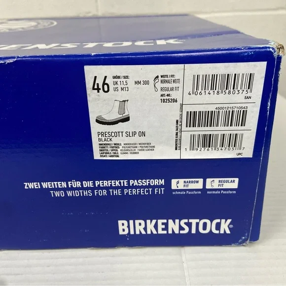 NEW BIRKENSTOCK Prescott‎ Slip On Boots Men Oiled Leather - Black EU 46 13-13.5